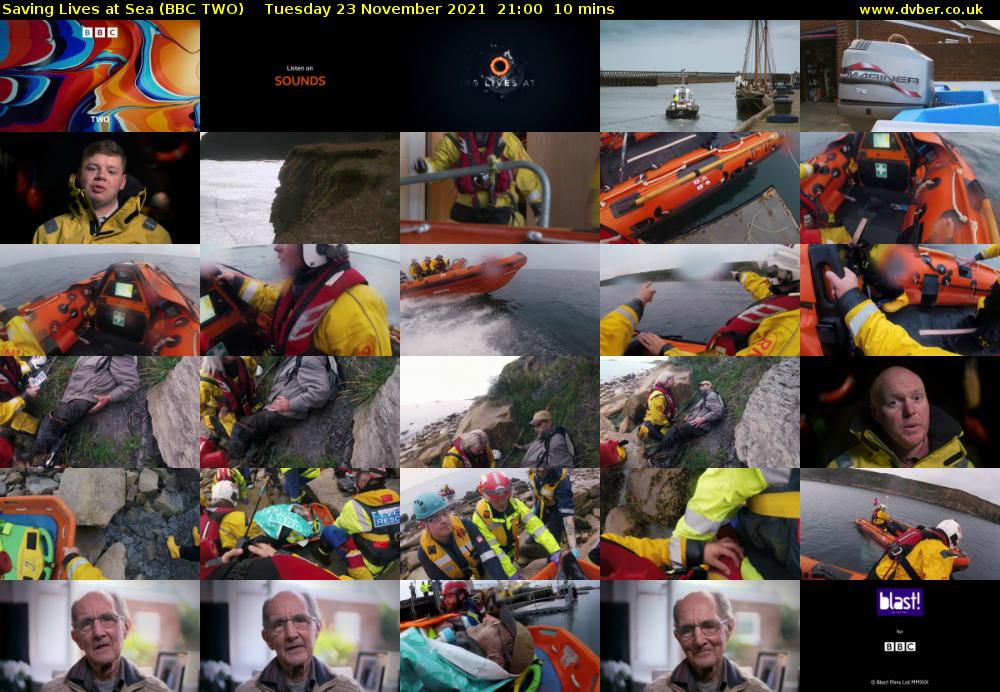 Saving Lives at Sea (BBC TWO) Tuesday 23 November 2021 21:00 - 21:10