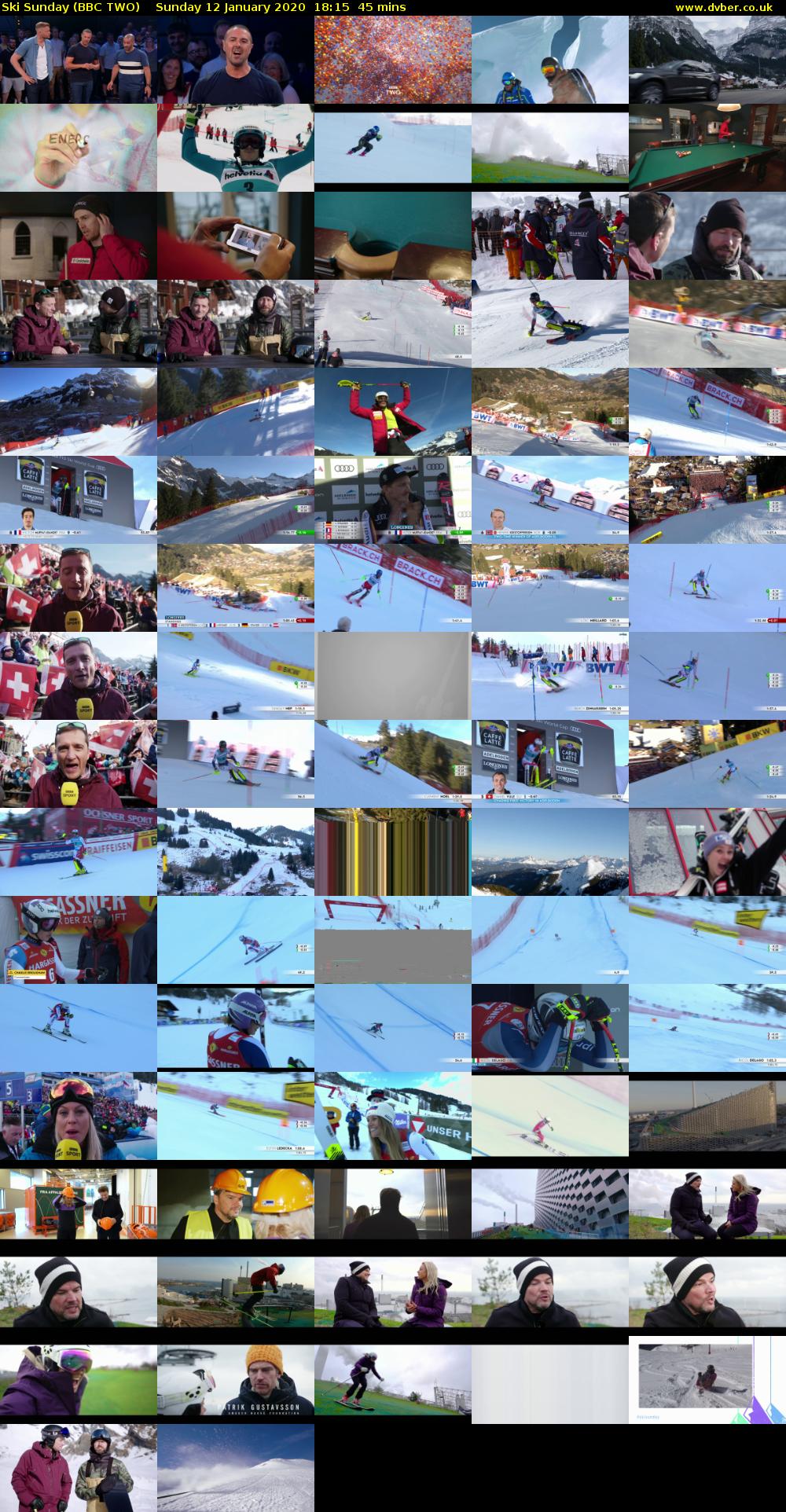 Ski Sunday (BBC TWO) Sunday 12 January 2020 18:15 - 19:00