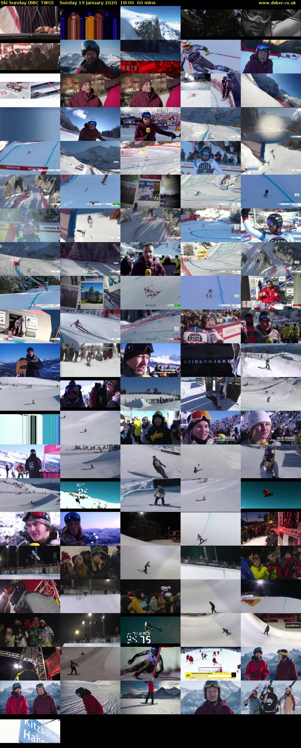 Ski Sunday (BBC TWO) Sunday 19 January 2020 18:00 - 19:00