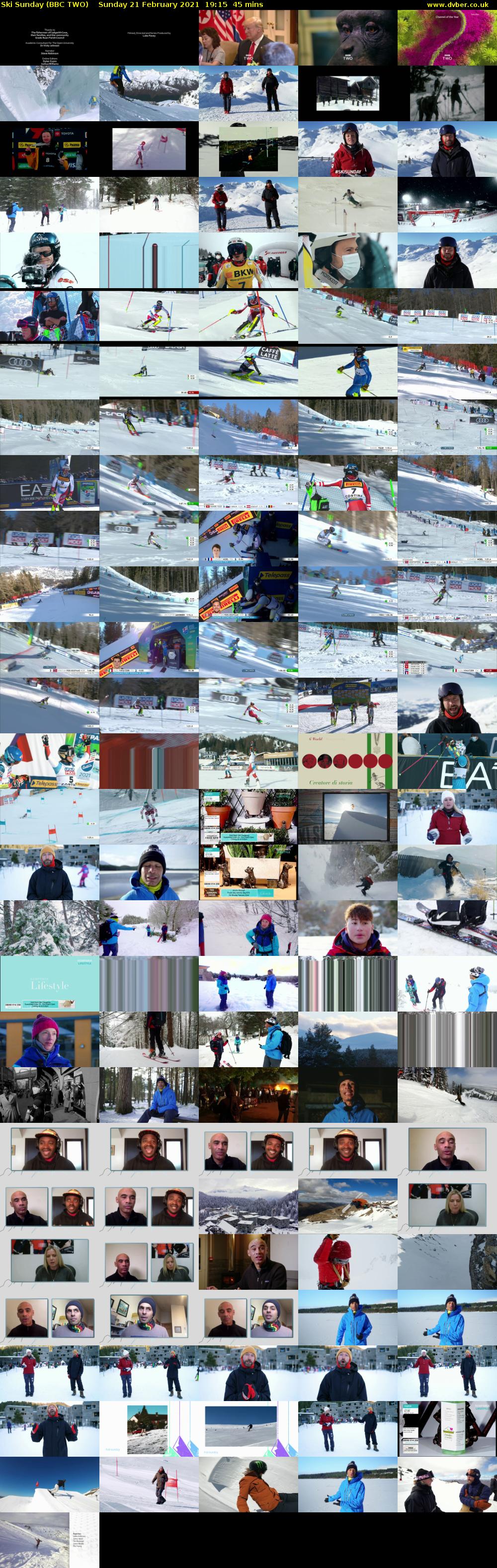 Ski Sunday (BBC TWO) Sunday 21 February 2021 19:15 - 20:00