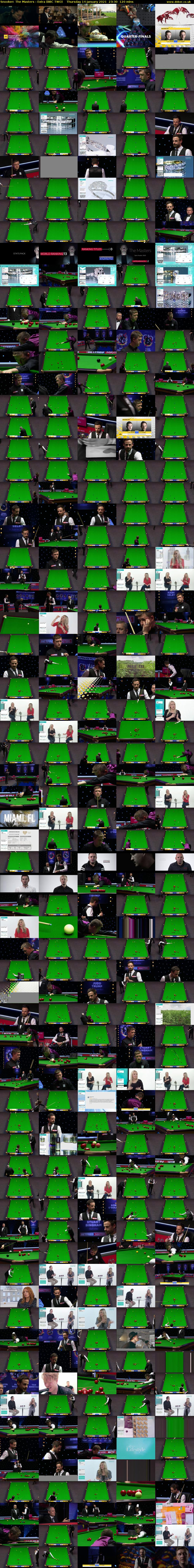 Snooker: The Masters - Extra (BBC TWO) Thursday 14 January 2021 23:30 - 01:30
