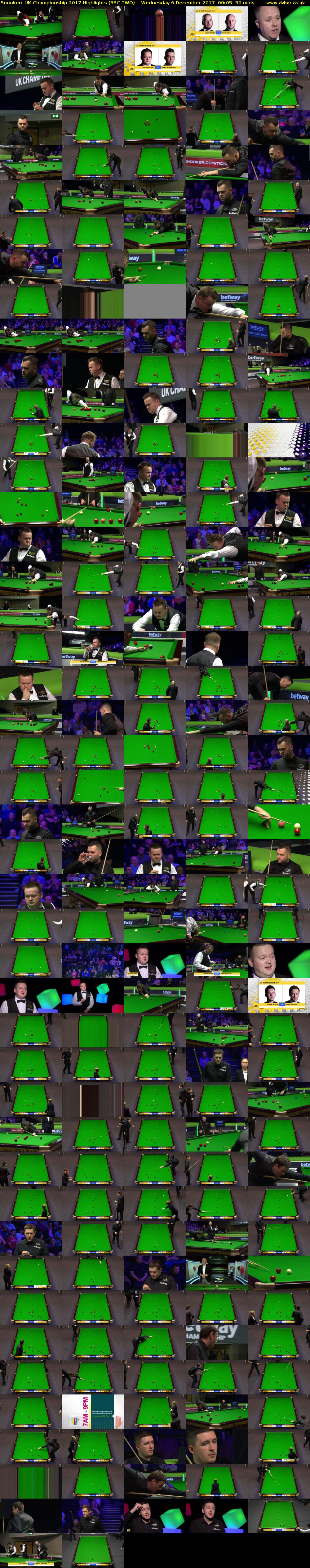 Snooker: UK Championship 2017 Highlights (BBC TWO) Wednesday 6 December 2017 00:05 - 00:55