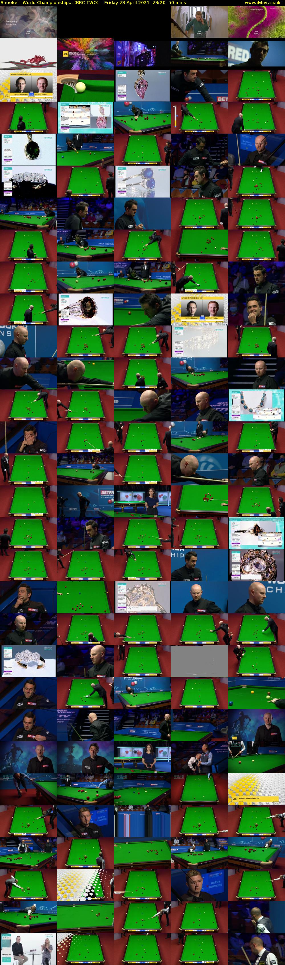 Snooker: World Championship... (BBC TWO) Friday 23 April 2021 23:20 - 00:10