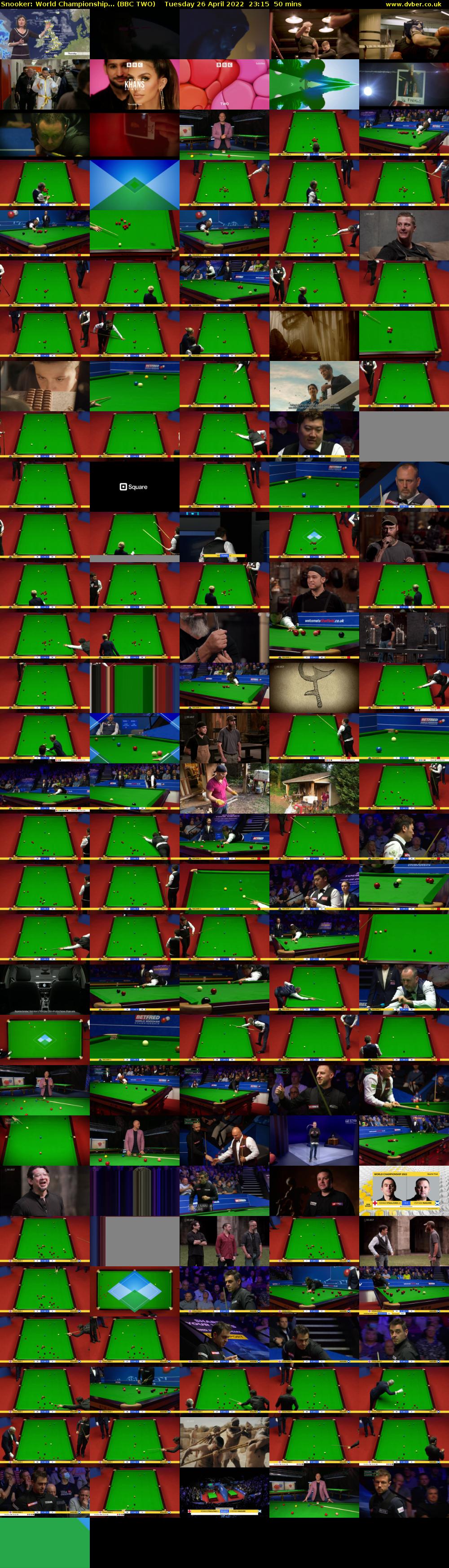 Snooker: World Championship... (BBC TWO) Tuesday 26 April 2022 23:15 - 00:05
