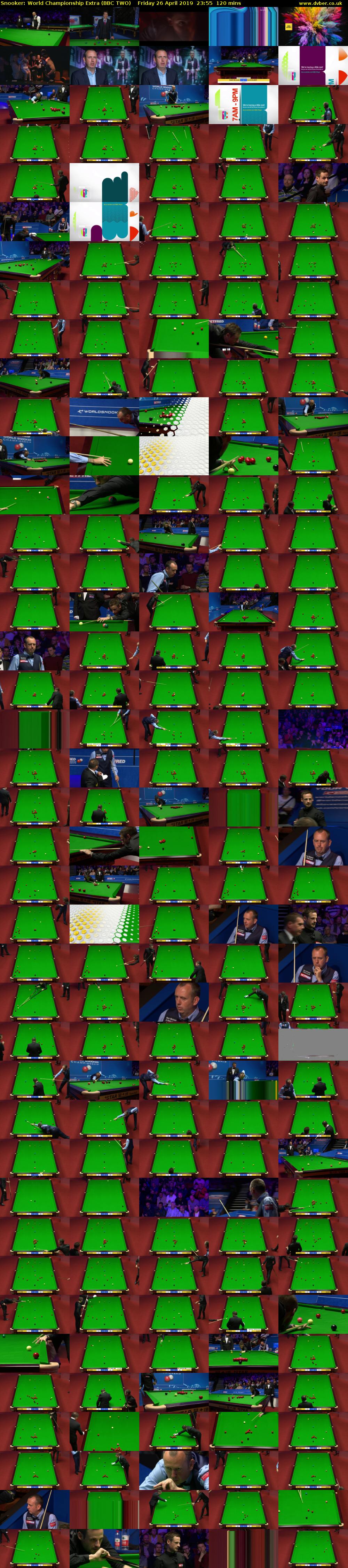 Snooker: World Championship Extra (BBC TWO) Friday 26 April 2019 23:55 - 01:55