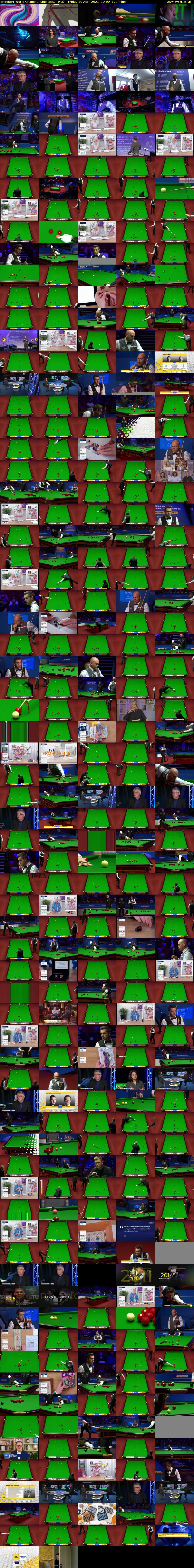 Snooker: World Championship (BBC TWO) Friday 30 April 2021 10:00 - 12:00