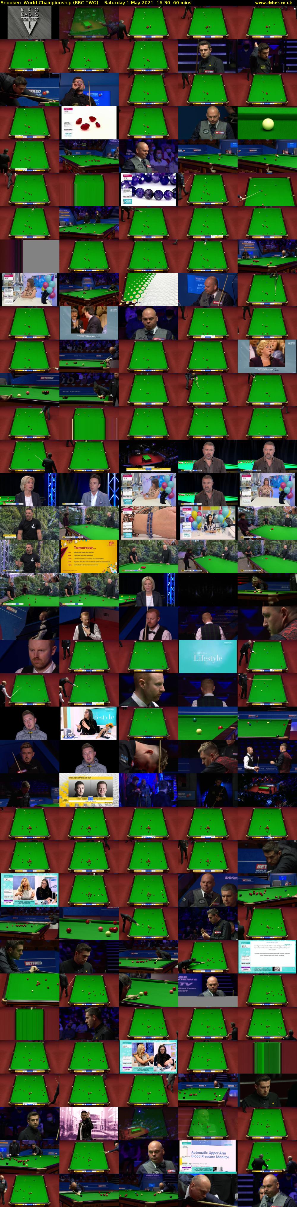Snooker: World Championship (BBC TWO) Saturday 1 May 2021 16:30 - 17:30