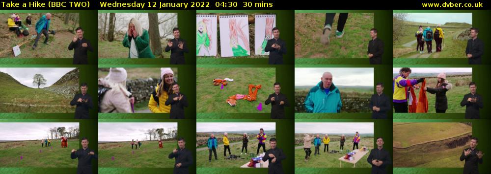 Take a Hike (BBC TWO) Wednesday 12 January 2022 04:30 - 05:00