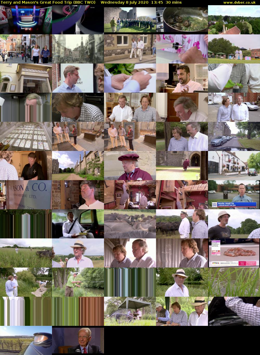 Terry and Mason's Great Food Trip (BBC TWO) Wednesday 8 July 2020 13:45 - 14:15