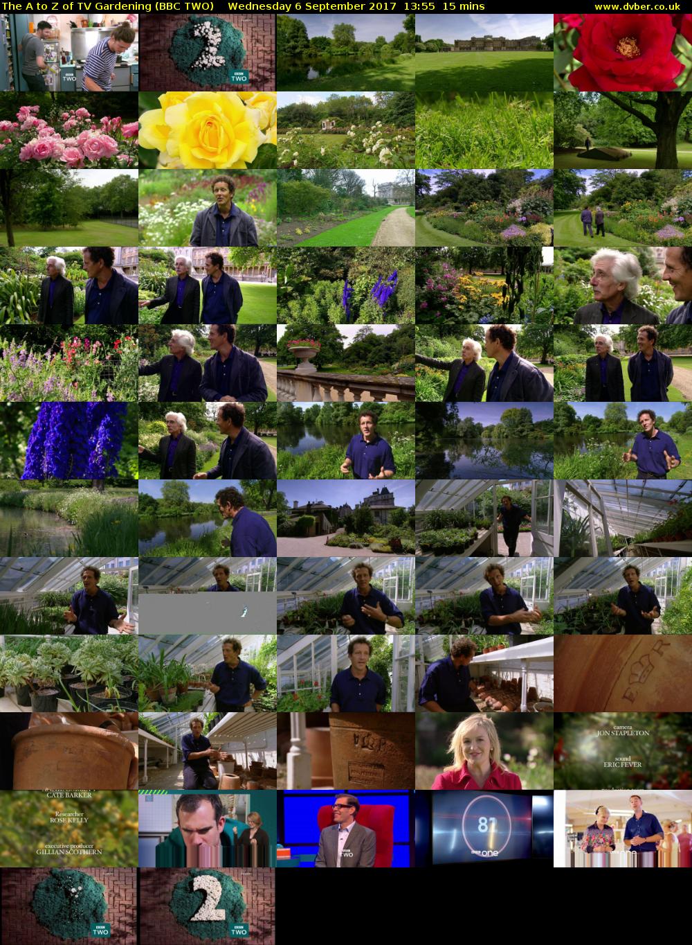 The A to Z of TV Gardening (BBC TWO) Wednesday 6 September 2017 13:55 - 14:10
