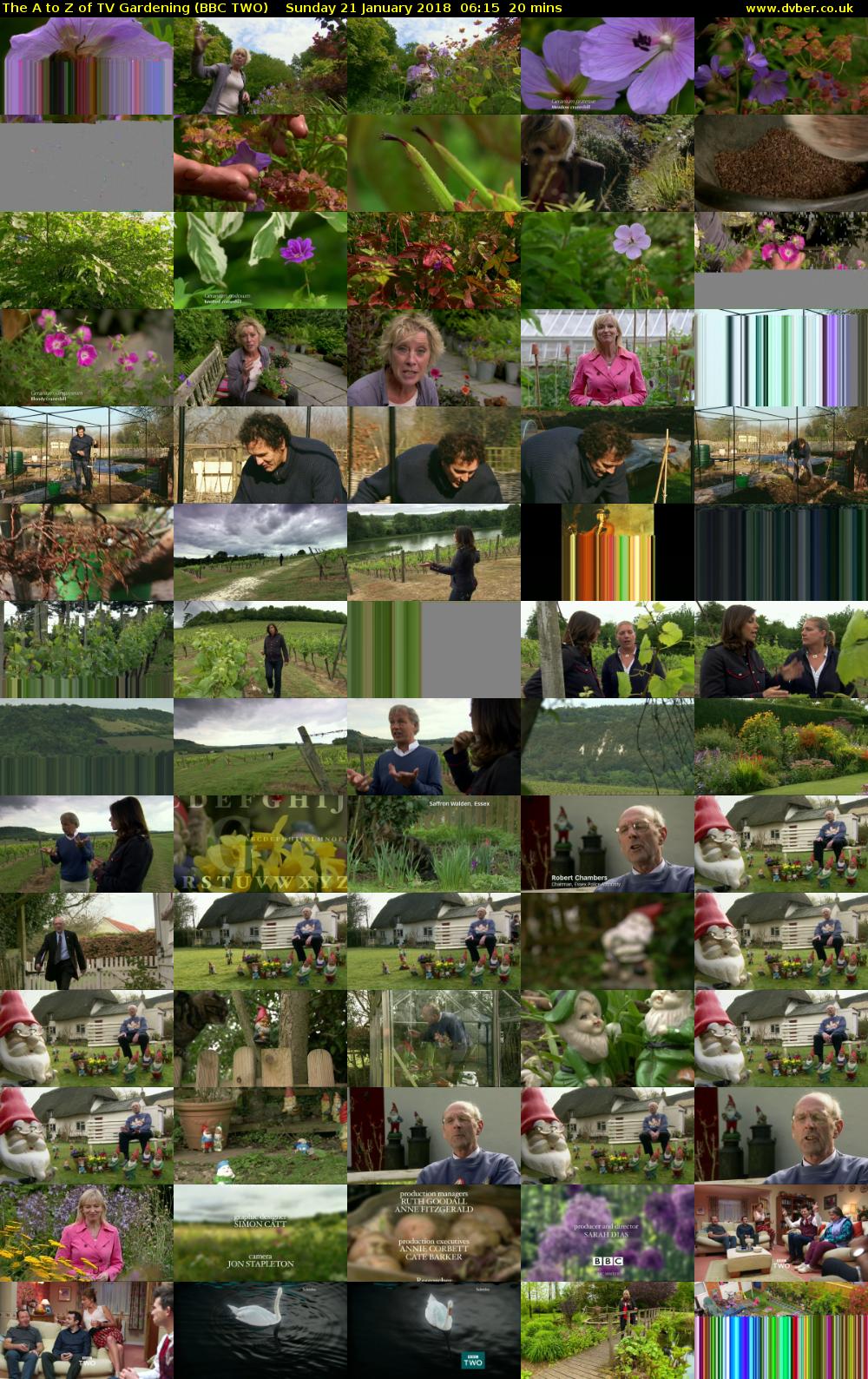 The A to Z of TV Gardening (BBC TWO) Sunday 21 January 2018 06:15 - 06:35