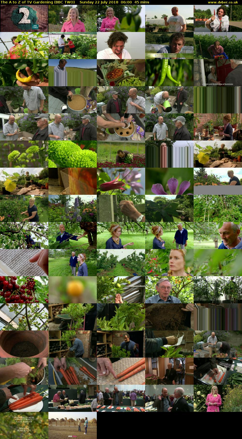 The A to Z of TV Gardening (BBC TWO) Sunday 22 July 2018 06:00 - 06:45