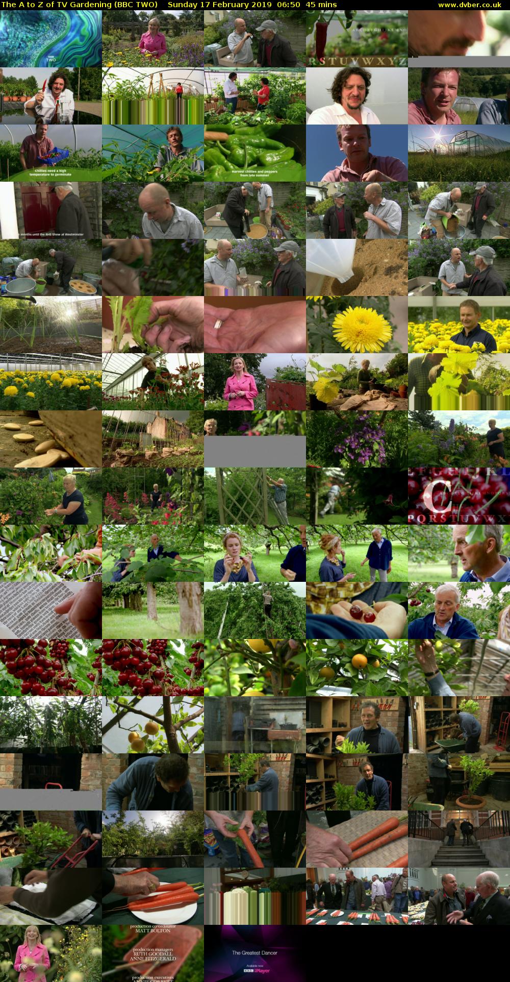 The A to Z of TV Gardening (BBC TWO) Sunday 17 February 2019 06:50 - 07:35