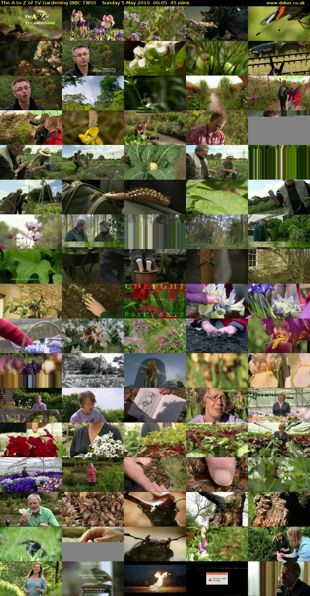 The A to Z of TV Gardening (BBC TWO) Sunday 5 May 2019 06:05 - 06:50