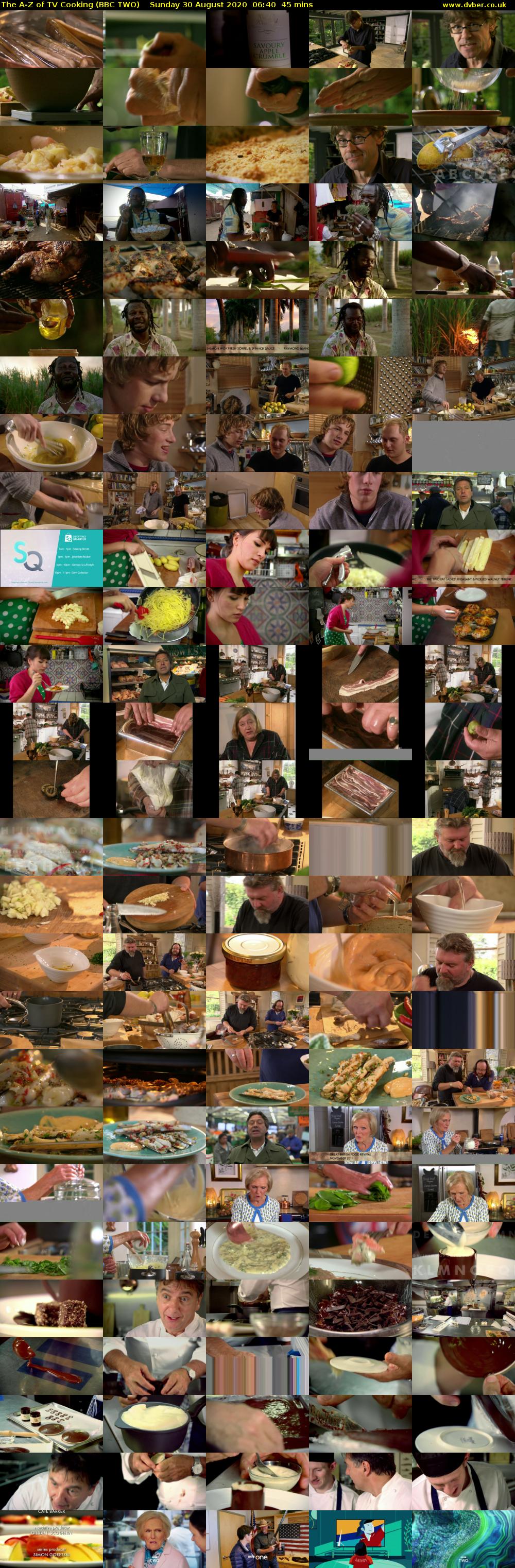 The A-Z of TV Cooking (BBC TWO) Sunday 30 August 2020 06:40 - 07:25