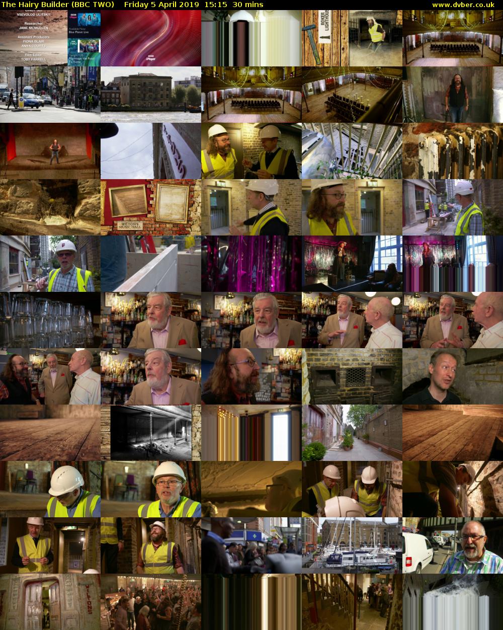 The Hairy Builder (BBC TWO) Friday 5 April 2019 15:15 - 15:45