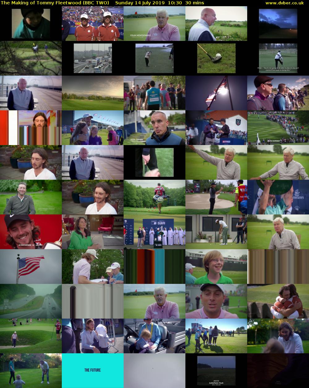 The Making of Tommy Fleetwood (BBC TWO) Sunday 14 July 2019 10:30 - 11:00