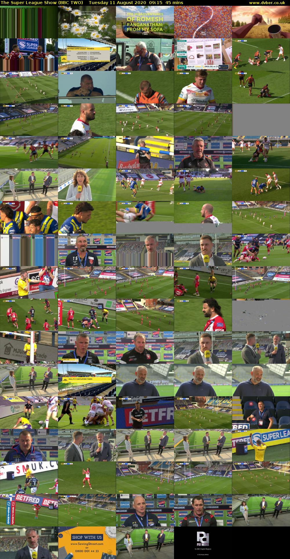 The Super League Show (BBC TWO) Tuesday 11 August 2020 09:15 - 10:00