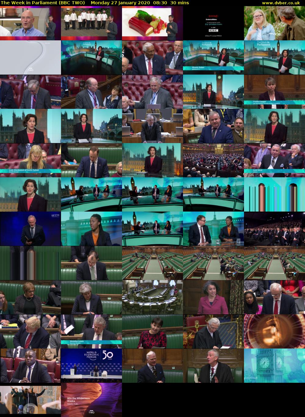 The Week in Parliament (BBC TWO) Monday 27 January 2020 08:30 - 09:00