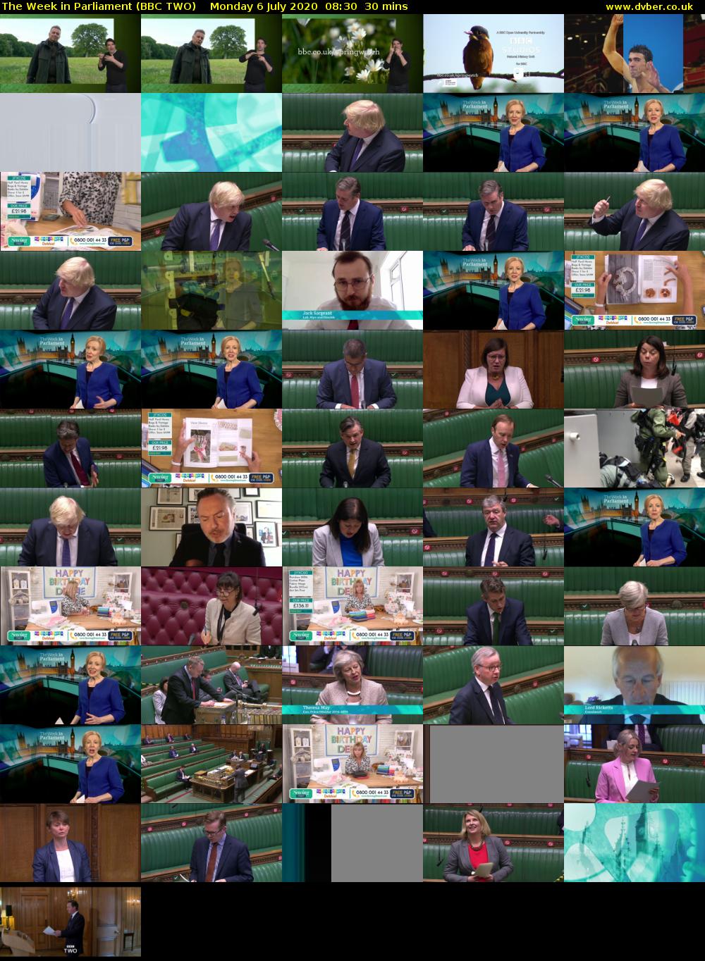 The Week in Parliament (BBC TWO) Monday 6 July 2020 08:30 - 09:00