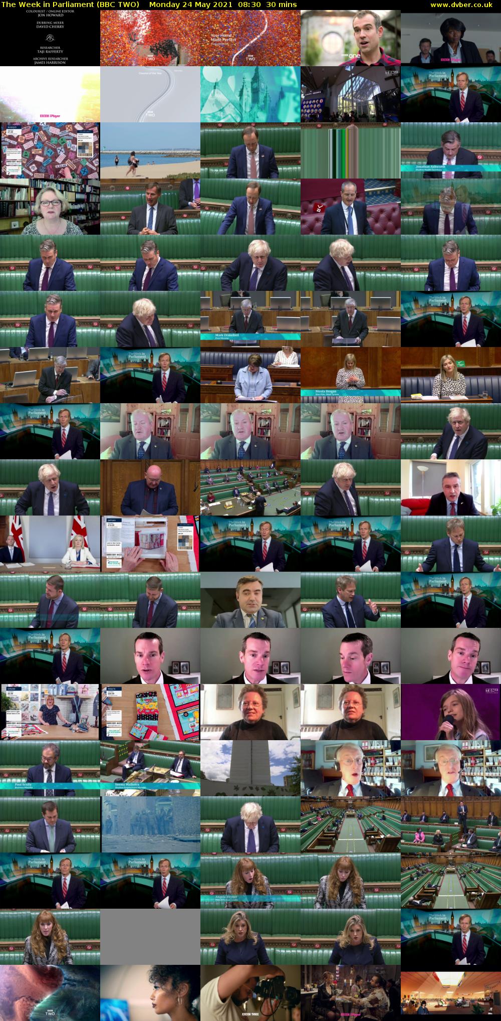 The Week in Parliament (BBC TWO) Monday 24 May 2021 08:30 - 09:00