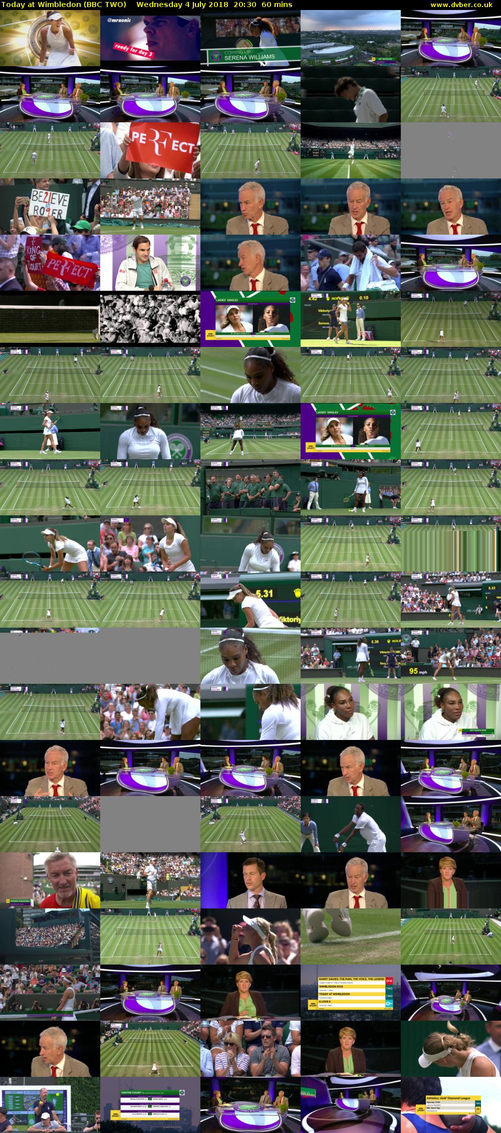 Today at Wimbledon (BBC TWO) Wednesday 4 July 2018 20:30 - 21:30