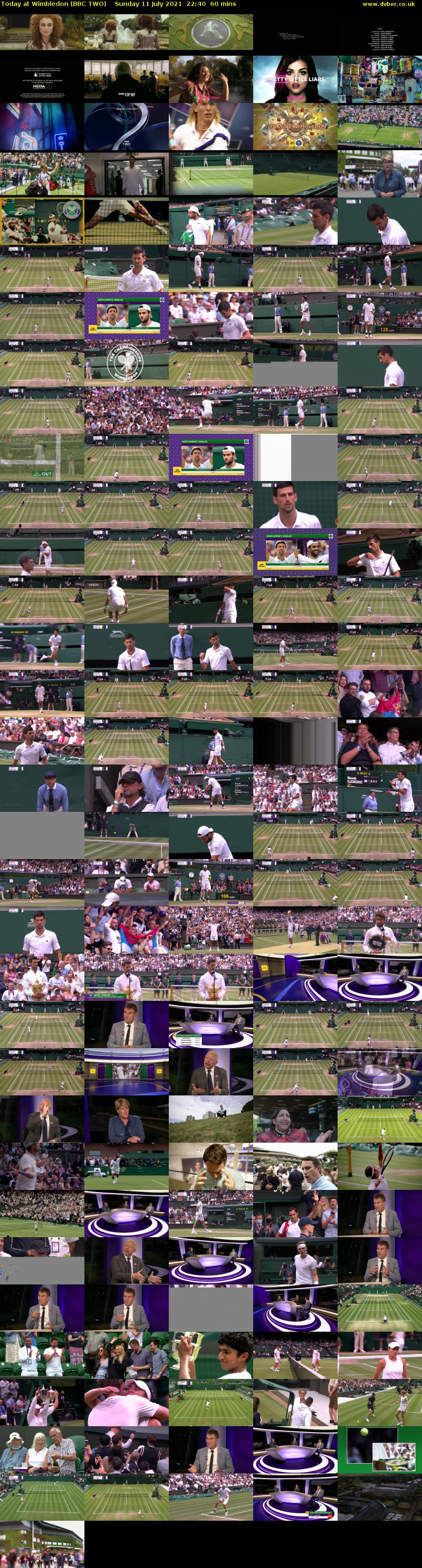 Today at Wimbledon (BBC TWO) Sunday 11 July 2021 22:40 - 23:40