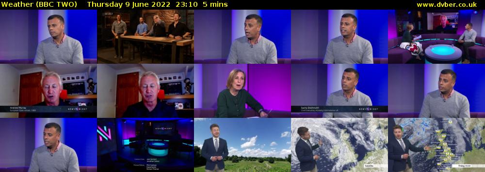 Weather (BBC TWO) Thursday 9 June 2022 23:10 - 23:15
