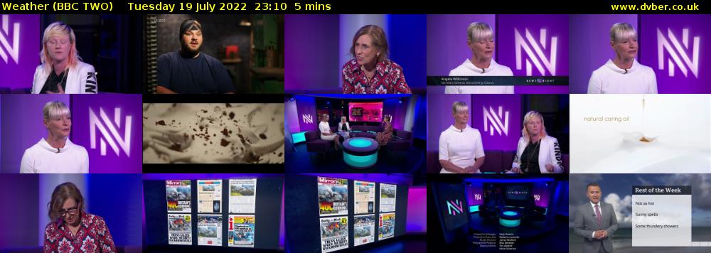 Weather (BBC TWO) Tuesday 19 July 2022 23:10 - 23:15