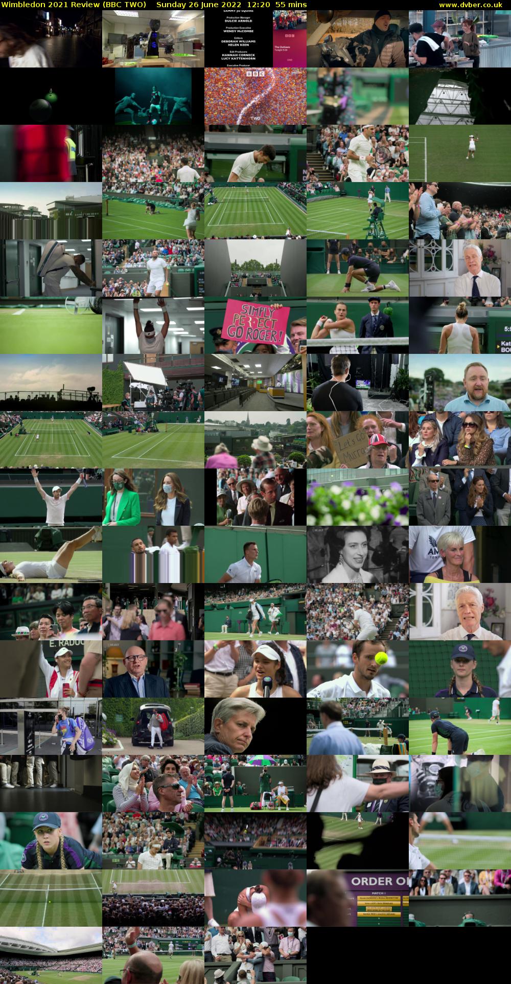 Wimbledon 2021 Review (BBC TWO) Sunday 26 June 2022 12:20 - 13:15