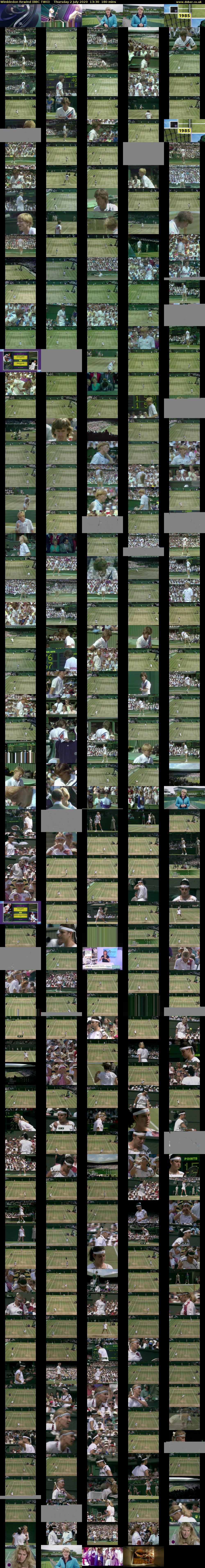 Wimbledon Rewind (BBC TWO) Thursday 2 July 2020 13:30 - 16:30