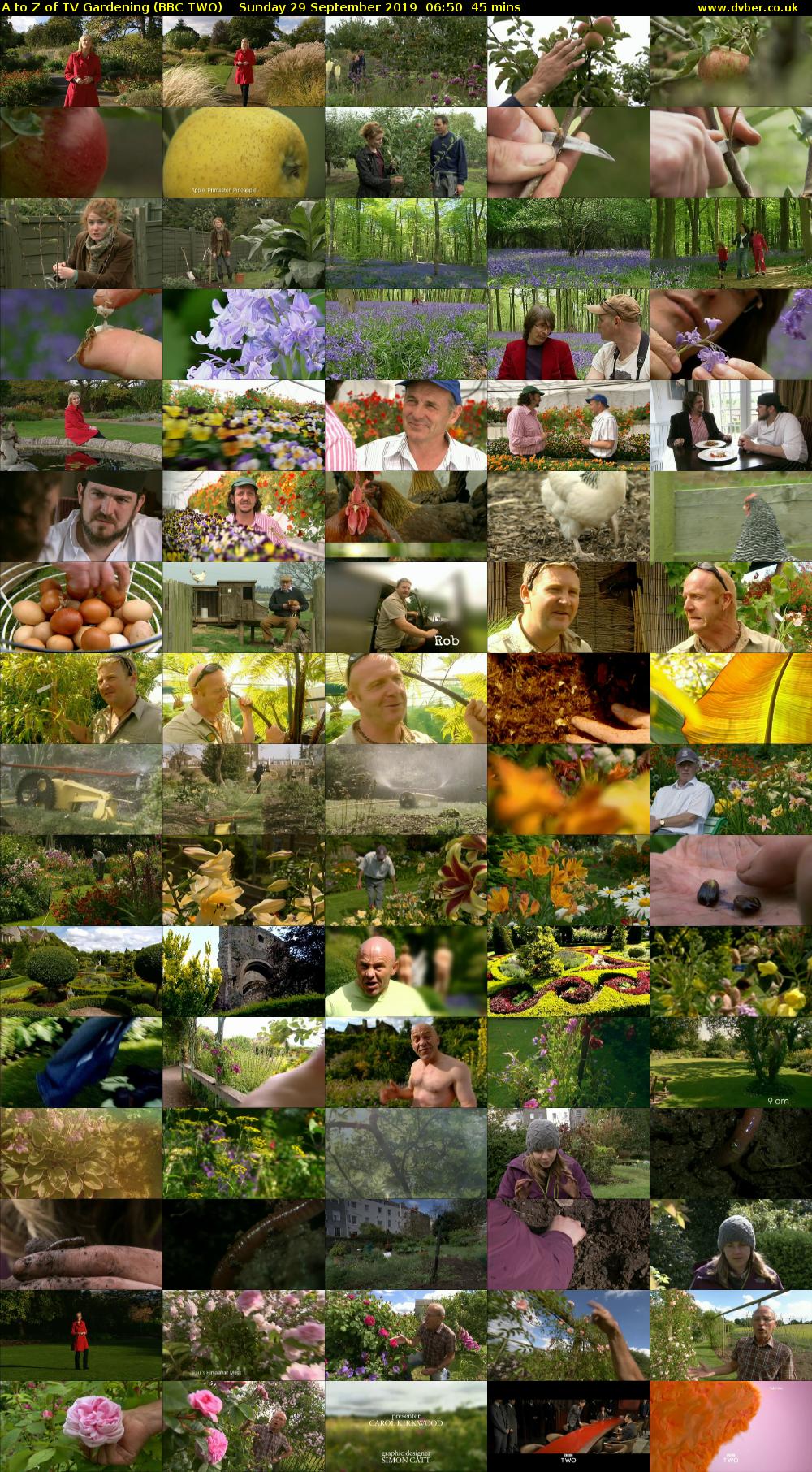 A to Z of TV Gardening (BBC TWO) Sunday 29 September 2019 06:50 - 07:35