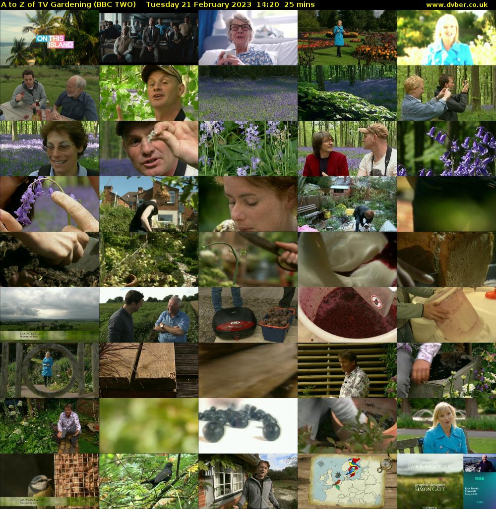 A to Z of TV Gardening (BBC TWO) Tuesday 21 February 2023 14:20 - 14:45