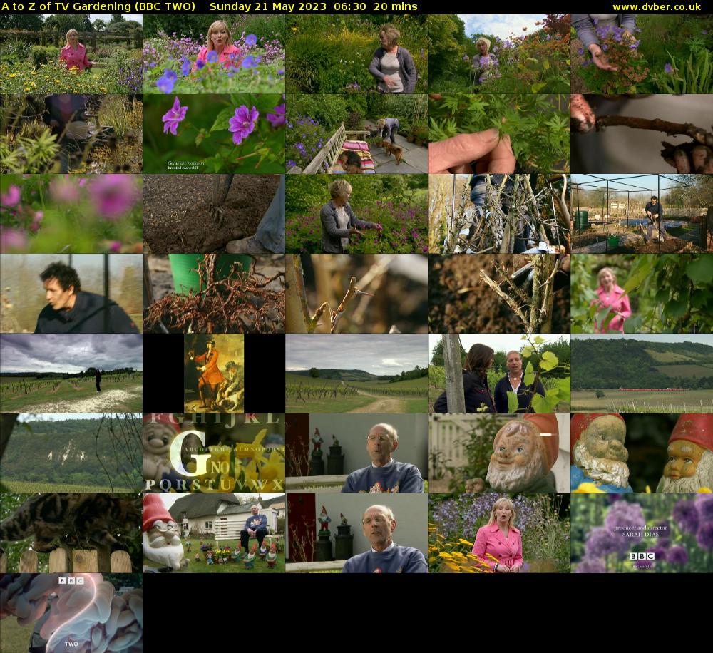 A to Z of TV Gardening (BBC TWO) Sunday 21 May 2023 06:30 - 06:50