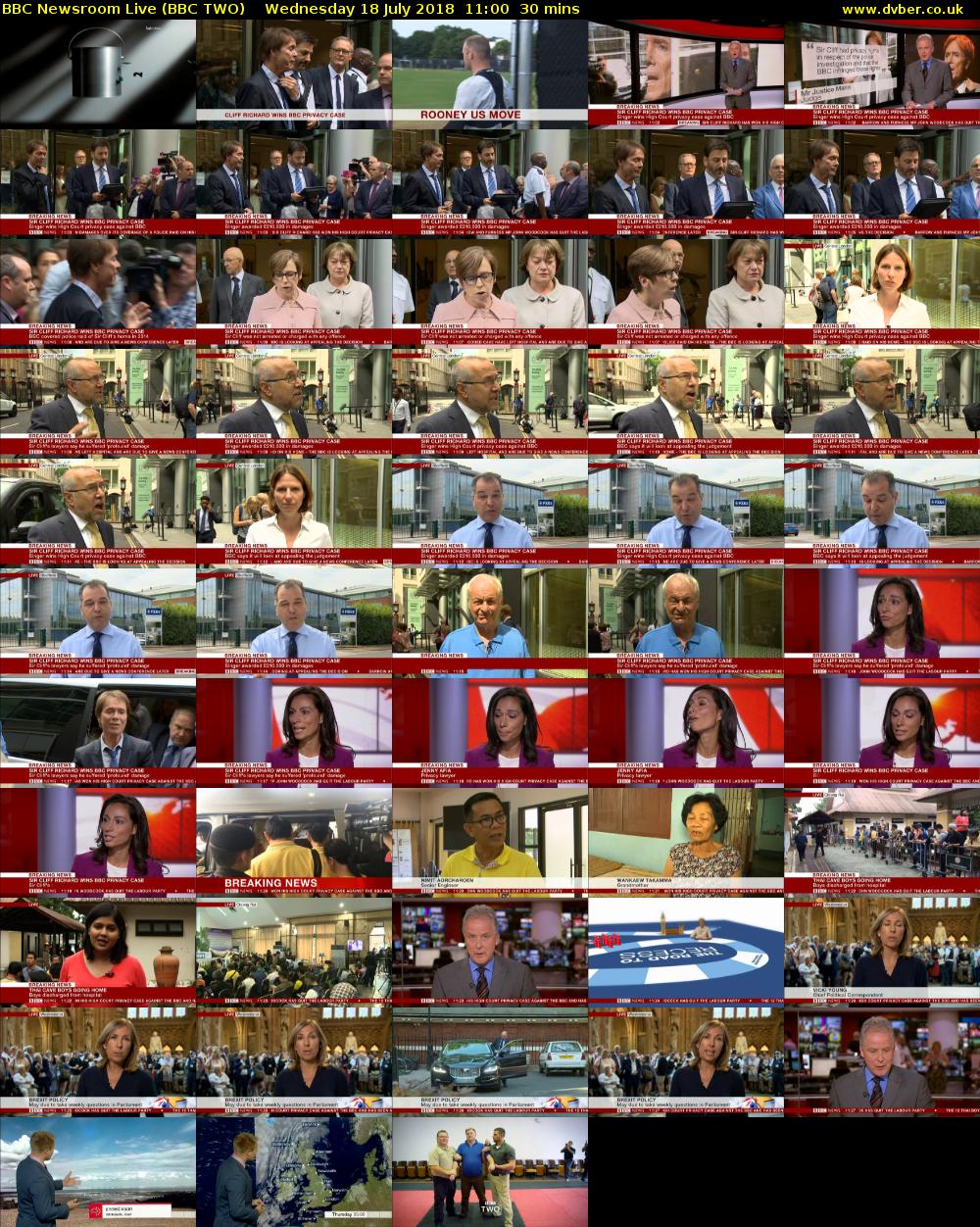 BBC Newsroom Live (BBC TWO) Wednesday 18 July 2018 11:00 - 11:30