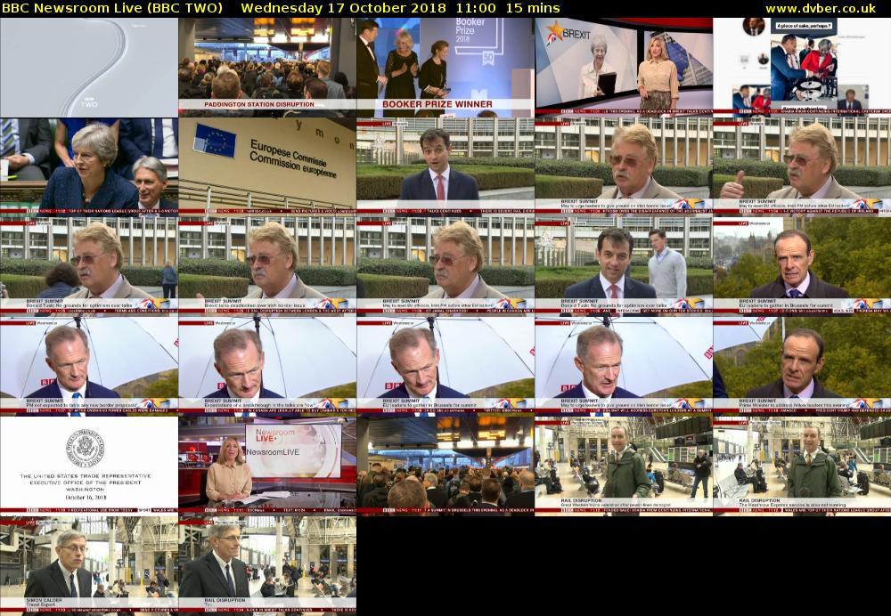 BBC Newsroom Live (BBC TWO) Wednesday 17 October 2018 11:00 - 11:15