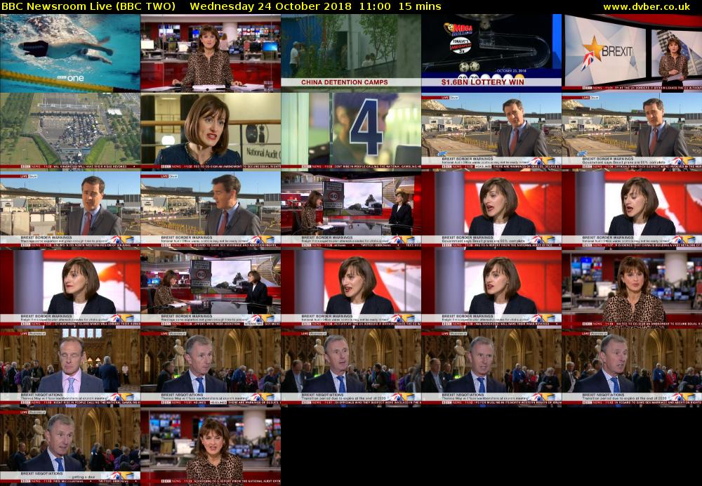 BBC Newsroom Live (BBC TWO) Wednesday 24 October 2018 11:00 - 11:15