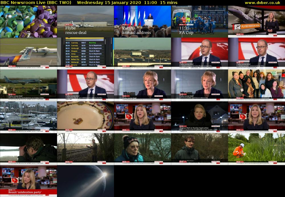 BBC Newsroom Live (BBC TWO) Wednesday 15 January 2020 11:00 - 11:15