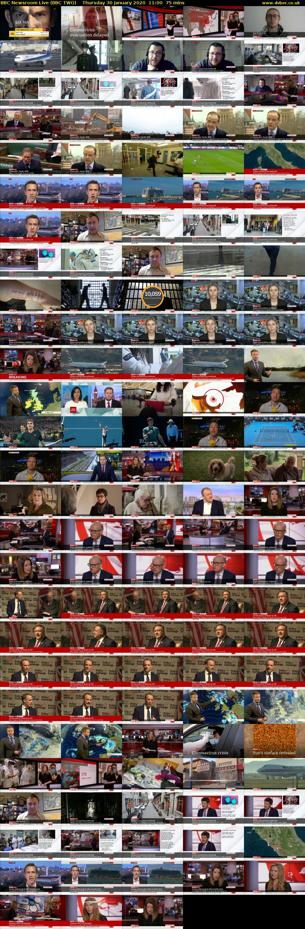 BBC Newsroom Live (BBC TWO) Thursday 30 January 2020 11:00 - 12:15