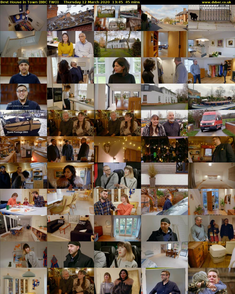 Best House in Town (BBC TWO) Thursday 12 March 2020 13:45 - 14:30