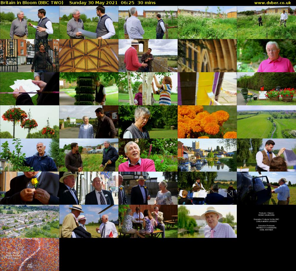 Britain in Bloom (BBC TWO) Sunday 30 May 2021 06:25 - 06:55