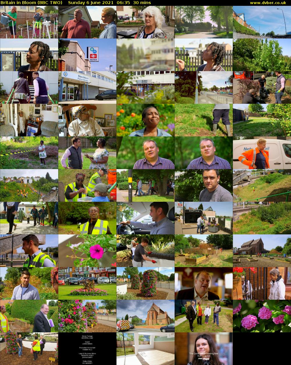 Britain in Bloom (BBC TWO) Sunday 6 June 2021 06:35 - 07:05