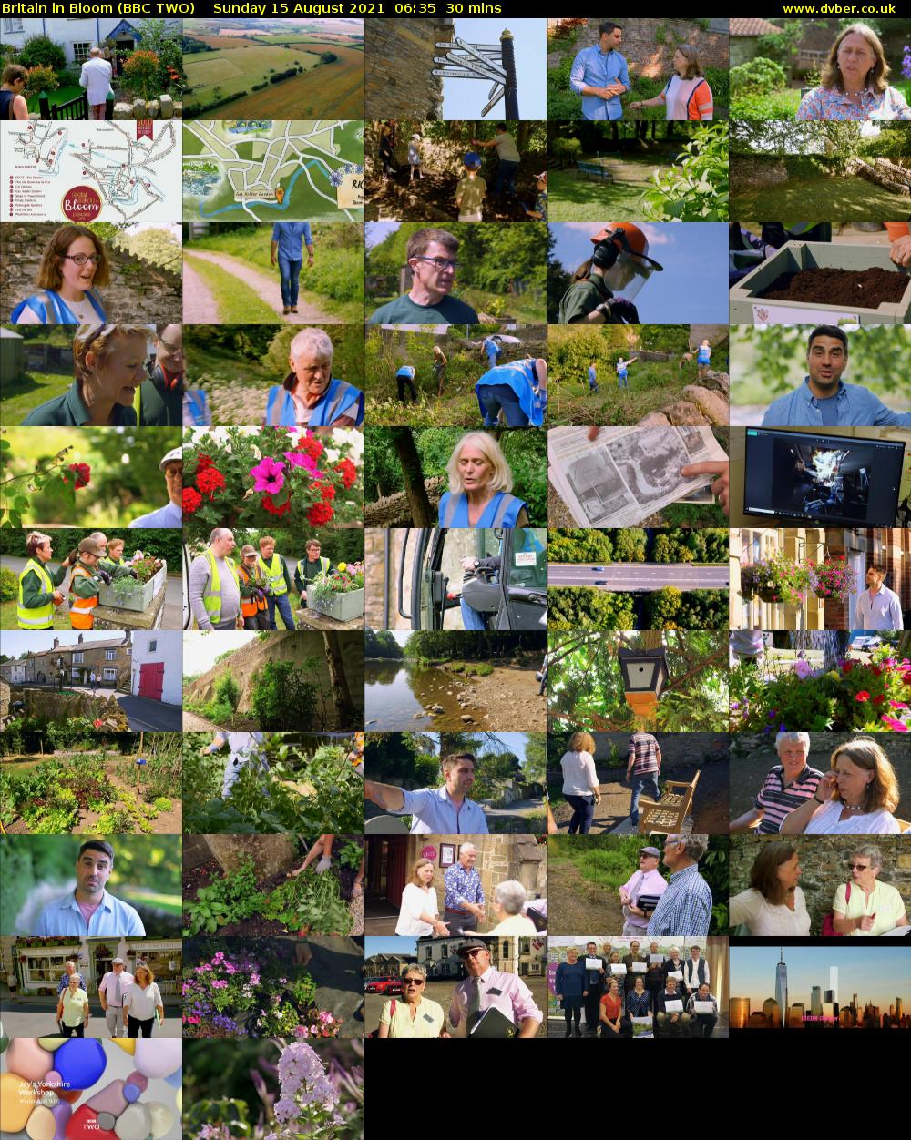 Britain in Bloom (BBC TWO) Sunday 15 August 2021 06:35 - 07:05