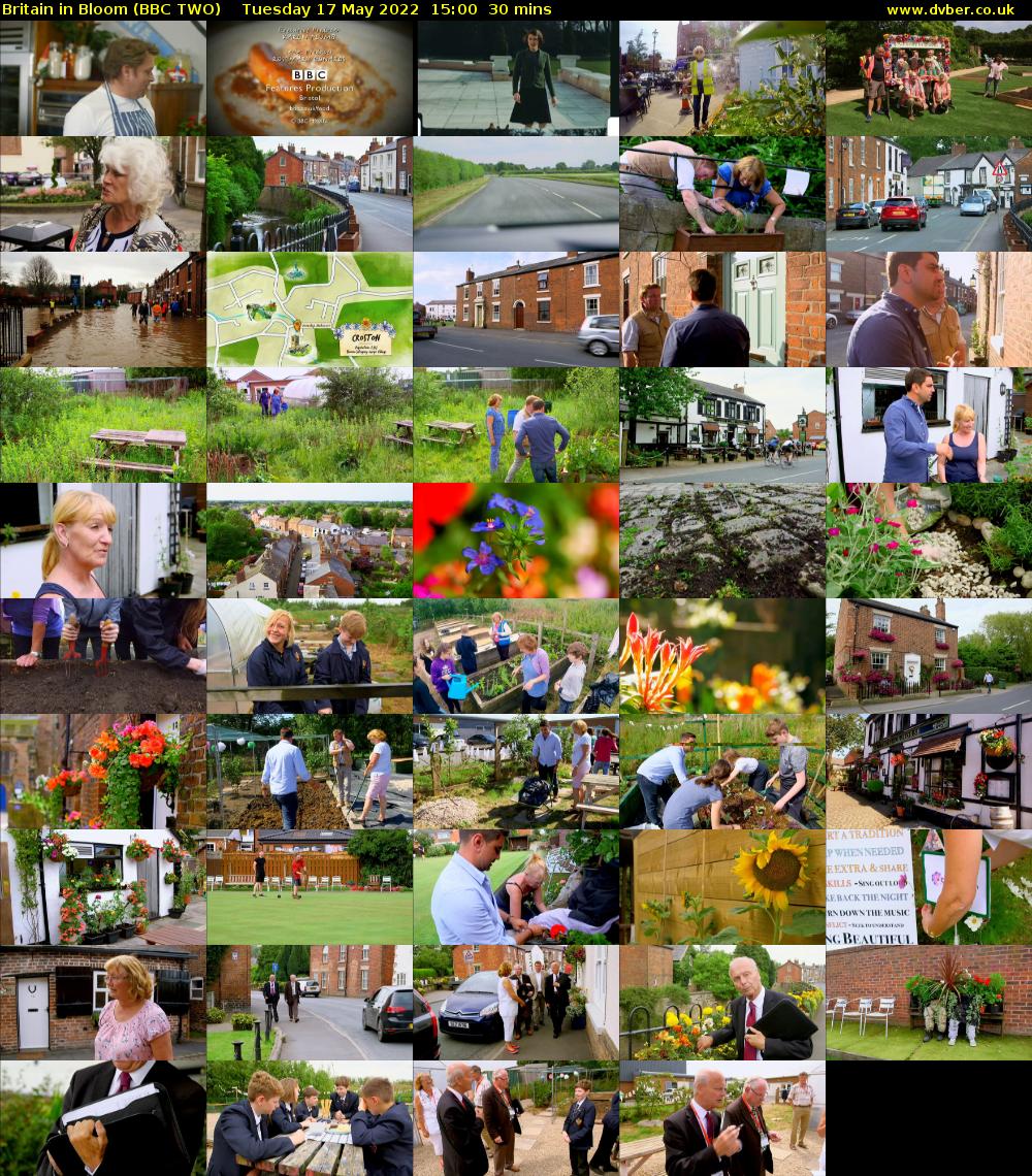 Britain in Bloom (BBC TWO) Tuesday 17 May 2022 15:00 - 15:30