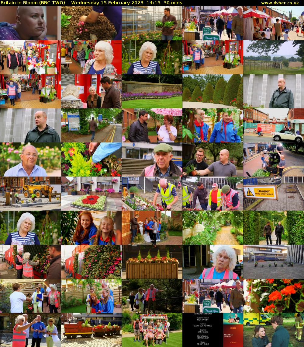 Britain in Bloom (BBC TWO) Wednesday 15 February 2023 14:15 - 14:45