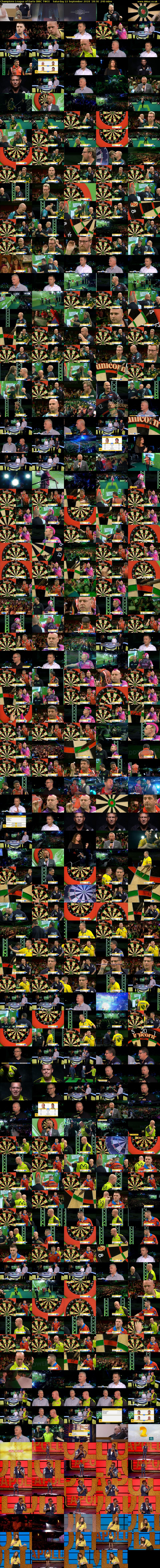 Champions League of Darts (BBC TWO) Saturday 22 September 2018 18:30 - 22:30