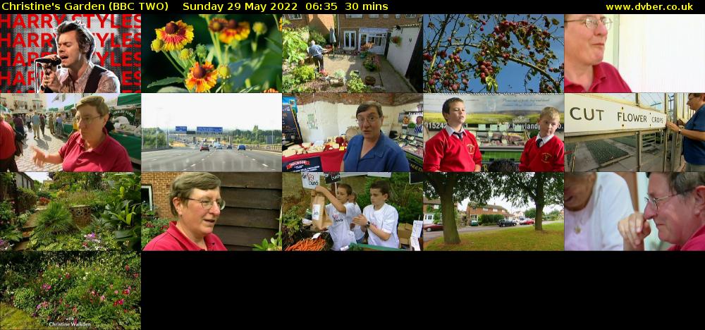Christine's Garden (BBC TWO) Sunday 29 May 2022 06:35 - 07:05