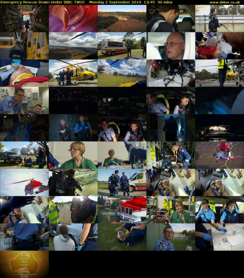 Emergency Rescue Down Under (BBC TWO) Monday 2 September 2019 13:45 - 14:15