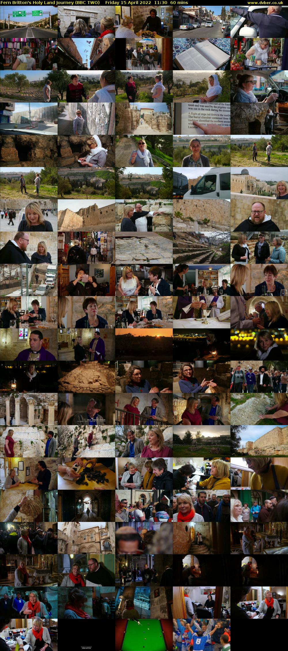 Fern Britton's Holy Land Journey (BBC TWO) Friday 15 April 2022 11:30 - 12:30