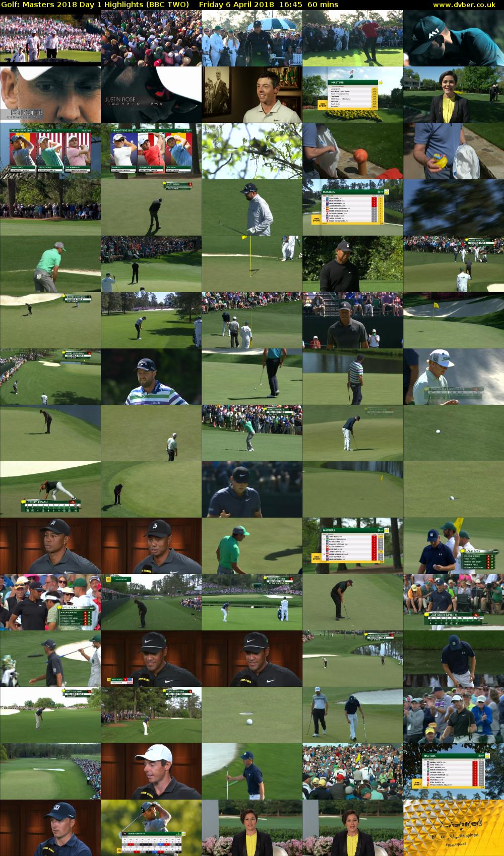 Golf: Masters 2018 Day 1 Highlights (BBC TWO) Friday 6 April 2018 17:45 - 18:45